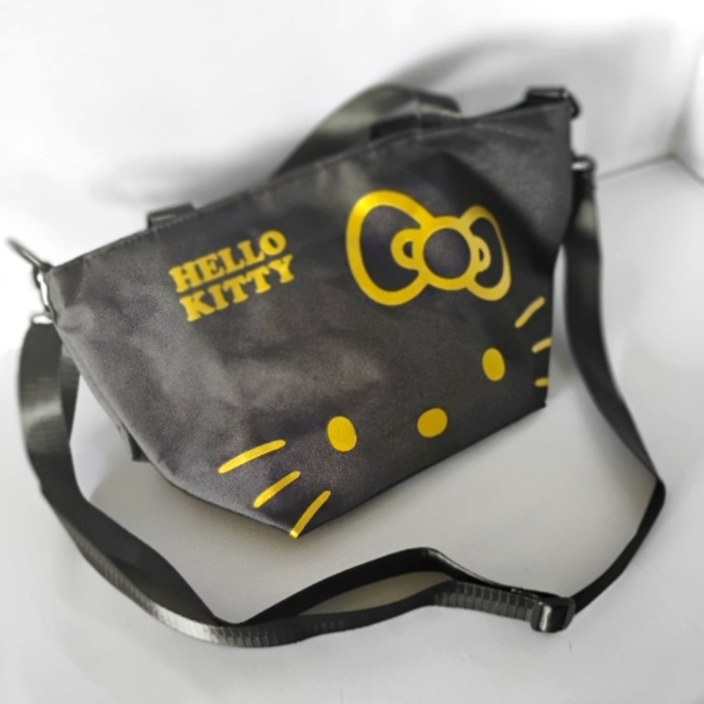 NWT Hello Kitty Black/Gold Satchel/Crossbody